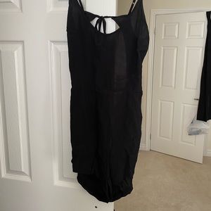 Open-Back Black Jumpsuit